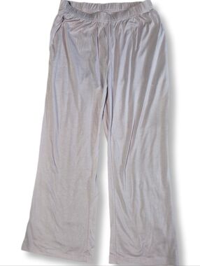 Sara Morgan Women's Wide Leg Gray/Tan Stretch Lounge Pants Size XL